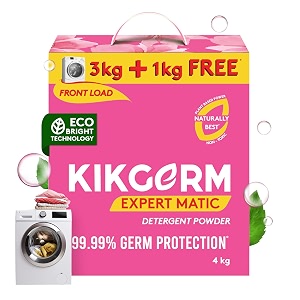 kikgerm front load detergent powder 39kg 3kg  09kg for tough stain removal white and coloured clothes plant based no harmful chemicals