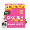 KIKGERM Front Load Detergent Powder (3.9KG) 3KG + 0.9KG For Tough Stain Removal White and Coloured Clothes Plant Based No Harmful Chemicals