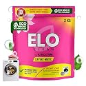 ELO Clean By Kikgerm Front Load Detergent Powder (2kg) For Tough Stain Removal White and Coloured Clothes Plant Based No Harmful Chemicals
