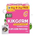 KIKGERM Front Load Detergent Powder (6 Kg) 4 Kg + 2 Kg, For Tough Stain Removal White and Coloured Clothes Plant Based No Harmful Chemicals