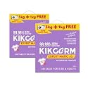 Kikgerm Plant Based Laundry Detergent Powder With Fabric Conditioner - Natural, Eco-friendly, Non-toxic, Biodegradable - Kids Safe, Skin Safe, Pet Safe - Tough Stain Remover - (4 Kg) (Pack of 2)