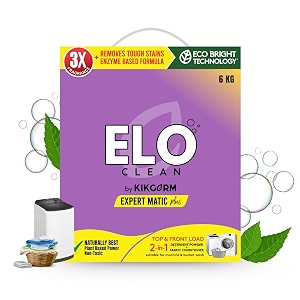 elo clean by kikgerm 2-in-1 advanced top amp front load detergent powder  fabric conditioner 6kg 4kg 2kg free  tough stain removal  soft clothes  no harmful chemicals  washing machines surf