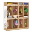 Kikihouse 8-Section Classroom Coat Locker with 8 Cubbies