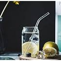 KiKiluxxa Coffee Can Glass Sipper Tumbler with Lid Straw - 510ml-Pack of 1- Green Tea Fruit Juice Milk Glass Cup Mug with Lid and Straw (Swizpin 1)