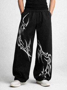 KILIYAM Printed Men Black Track Pants