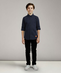 KILLER Boys Solid Casual Blue Shirt