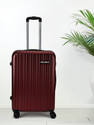 KILLER Classic Light-Weight & Durable Polycarbonate D. Red Hard Luggage Check-in Suitcase 8 Wheels - 24 Inch