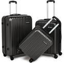 KILLER Classic Light-Weight & Durable Polycarbonate Dark Grey Hard Luggage Check-in Suitcase 8 Wheels - 28 Inch