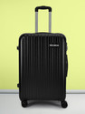 KILLER Classic Light-Weight & Durable Polycarbonate Black Hard Luggage Check-in Suitcase 8 Wheels - 24 Inch