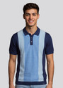 KILLER Flat knit Men Striped Polo Neck