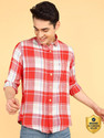 KILLER Men Checkered Casual Red Shirt