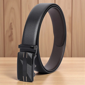 killer men formal black artificial leather reversible belt