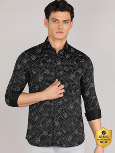 KILLER Men Printed Casual Black Shirt