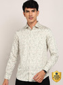 KILLER Men Printed Casual Cream Shirt