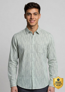 KILLER Men Printed Casual Light Green Shirt