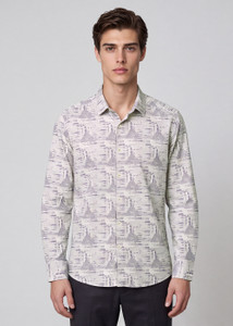 KILLER Men Printed Casual Purple Shirt