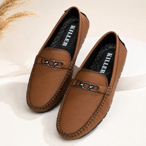 KILLER Mens Nubuck-Touch Slip-On Driving Loafers with
