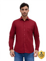 KILLER Men Self Design Casual Maroon Shirt