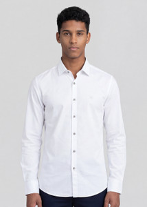 KILLER Men Solid Casual White Shirt