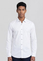 KILLER Men Solid Casual White Shirt