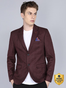 KILLER Men Solid Double Breasted Casual Blazer