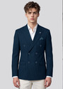 KILLER Men Striped Double Breasted Casual Blazer