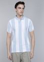 KILLER Men Striped Polo Neck Polyester Light