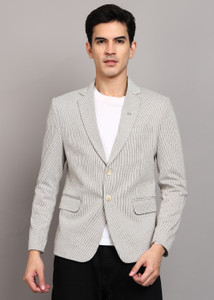 KILLER Men Striped Single Breasted Casual Blazer