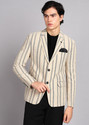 KILLER Men Striped Single Breasted Casual Blazer