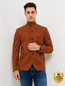 killer polyester viscose blend solid coat