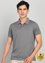 KILLER Printed Men Polo Neck Grey T-Shirt