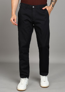 KILLER Slim Fit Men Black Trousers