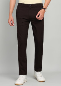KILLER Slim Fit Men Brown Trousers