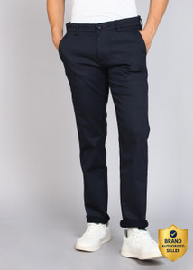 KILLER Slim Fit Men Dark Blue Trousers