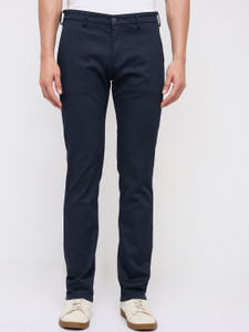KILLER Slim Fit Men Dark Blue Trousers