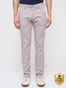 KILLER Slim Fit Men Grey Trousers