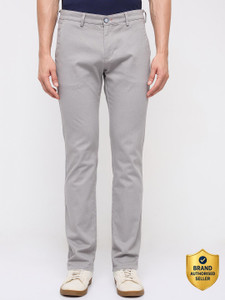 KILLER Slim Fit Men Grey Trousers