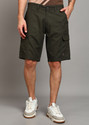 KILLER Solid Men Dark Green Regular Shorts