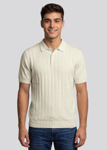 KILLER Solid Men Polo Neck Beige T-Shirt