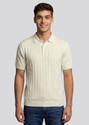 KILLER Solid Men Polo Neck Beige T-Shirt