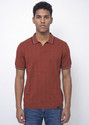 KILLER Solid Men Polo Neck Maroon T-Shirt