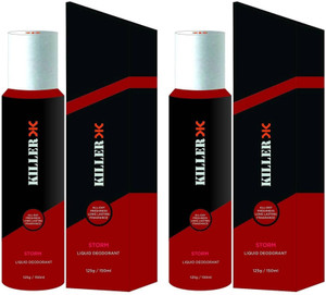 killer strom deodorant combo 2 deodorant spray - for men  women 300 ml pack of 2