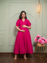 KIMATERNITY Women Solid Flared Kurta