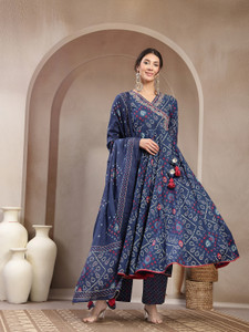 KIMAYRA Women Kurta Palazzo Dupatta Set