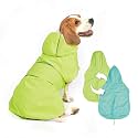Kimee Dog Raincoat Reversible Dog Rain Jacket for Small to 3X-Large Dogs, S