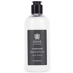 kimirica ignis smooth conditioner 300 mlwith bergamot and tea tree for straight shiny hair - nourishes dry hair amp controls frizz for men amp women 100 vegan paraben and sls free