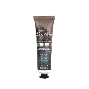 kimirica madagascar vanilla hand cream infused with tucuma and shea butter 100 vegan and paraben free non greasy hand moisturizer 30ml