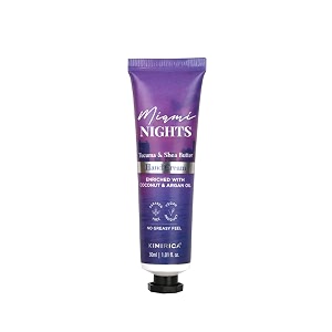 kimirica miami nights hand cream infused with tucuma and shea butter 100 vegan and paraben free non greasy hand moisturizer 30ml