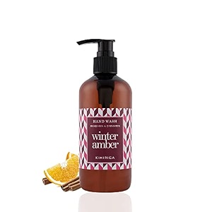kimirica winter amber hand wash with goodness of mandarin and cinnamon deep cleansing  100 vegan amp paraben free  pump dispenser mandarin amp cinnamon 300ml