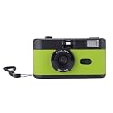 KIMISS 35MM Film Camera Lightweight Retro Camera Built in Flash for Photography Student Camera Battery Powered (Black and Red)